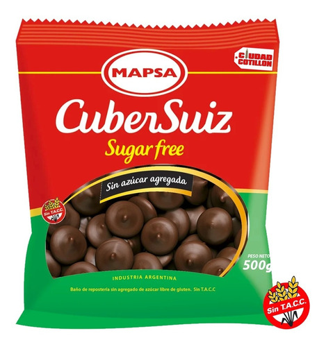 Chocolate Mapsa Sin Azucar Agregada 500g Ciudad Cotillón