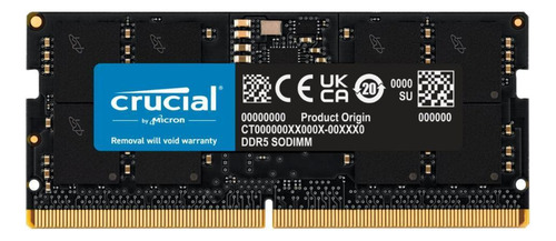 Memoria Ram Notebook Ddr5 32gb 5600mhz Crucial Ct32g56c46s5