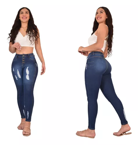 Jeans Dama Pantalones Mujer Levanta Pompa Ajusta-cintura
