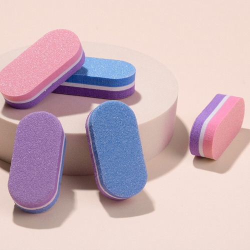 Mini Lima Para Uñas 50 Piezas Colores Variados Al Azar