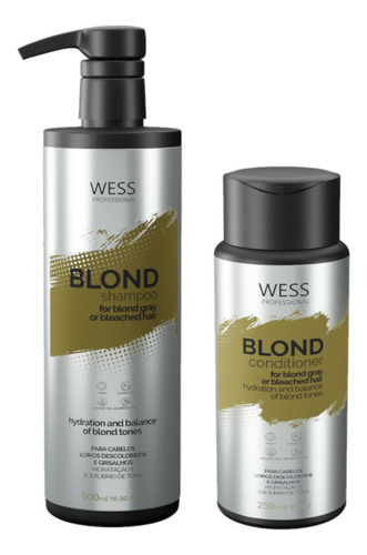 Kit Wess Blond Shampoo 500ml + Condicionador 250ml