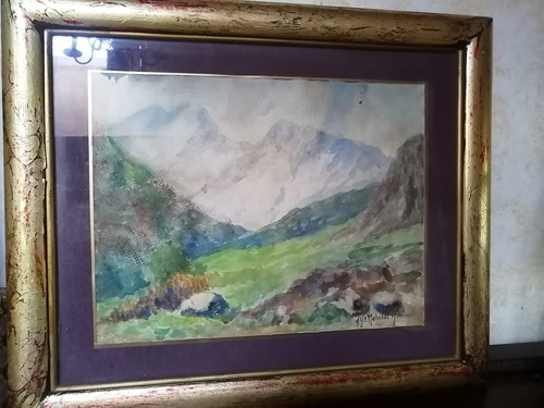 Cuadro Museo Alfredo Melossi Pintura Antigua Paisaje Chilena