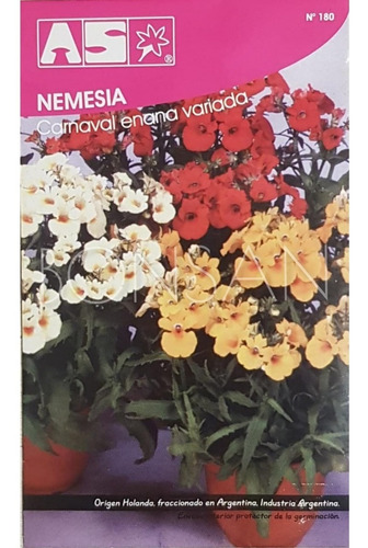 Sobre Semillas Flores As Nemesia Carnaval Enana Variada