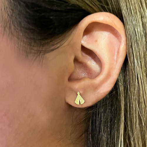 Brinco Nossa Senhora Aparecida Em Ouro 18k