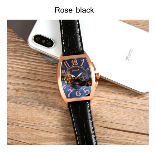 Reloj Mecánico De Cuero Luminoso De Moda G065