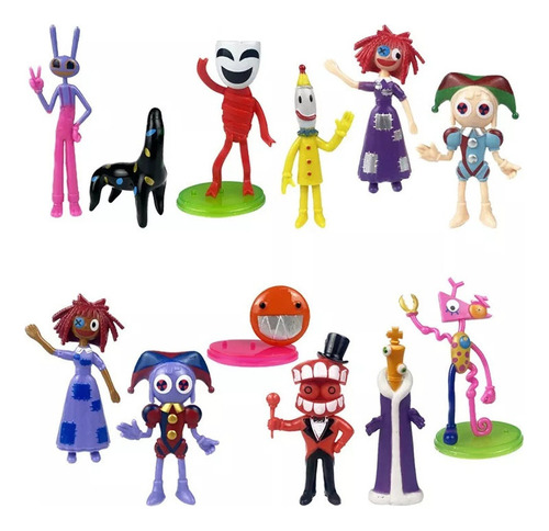 12 Pcs Asombrosas Figuras Digitales De Muñecos De Circo Art