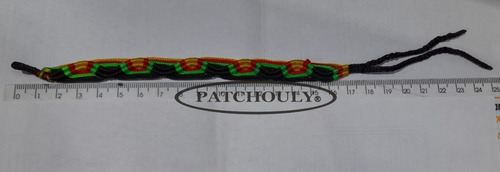 Imagen 9 de 9 de Pulsera Macrame Brazalete Artesanal Reggae Rasta Jamaica