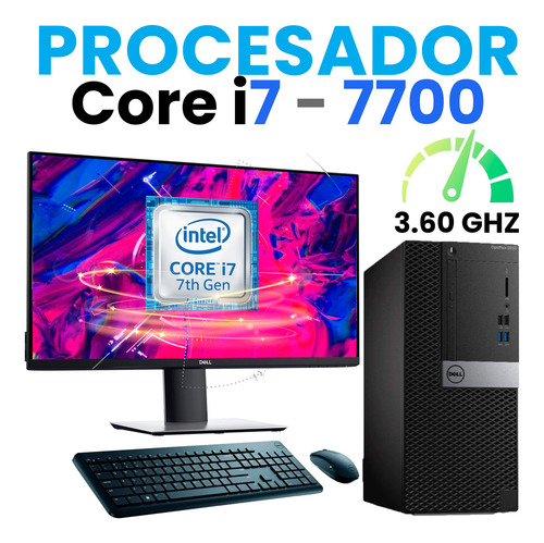 Equipo Pc Dell Optiplex 27 Core I7 7th 16gb Ram 512gb Ssd (Reacondicionado)