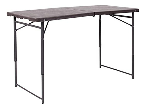 Mesa Plegable De Plástico Con Altura Ajustable Y Asa.