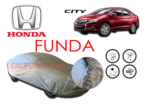 Cobertura Broche Afelpada Eua Honda City 2014-17.