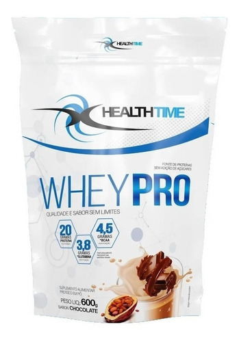 Whey Pro Healthtime 600g - Sabor Chocolate Branco