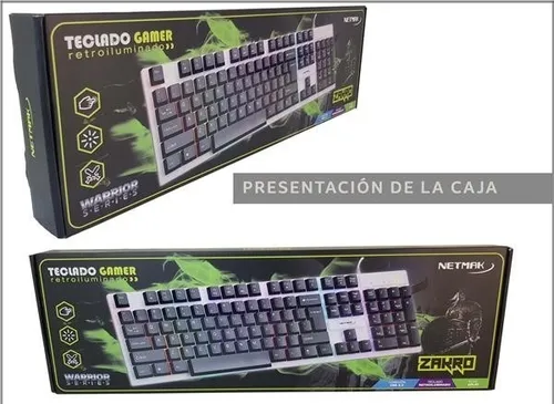Teclado Pc Gamer Netmak Zakro Retroiluminado Led Usb