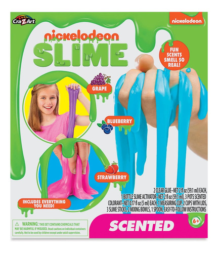 Slime Scented Nickelodeon Crazart Con Brillo Y Neon