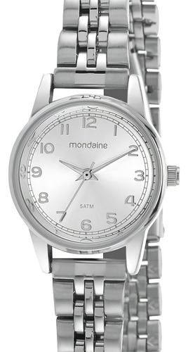 Kit Relógio Mondaine Feminino Prata Colar Brincos 32425l0mvne2k1