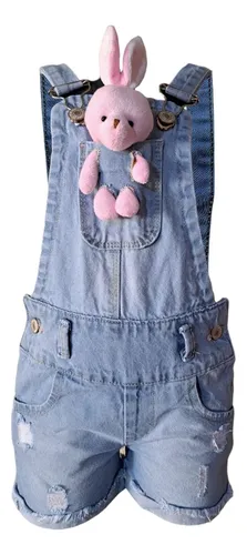 Overol de short para niña hotsell