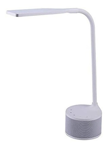 Lámpara De Escritorio Led Con Altavoz Bluetooth Color Blanco