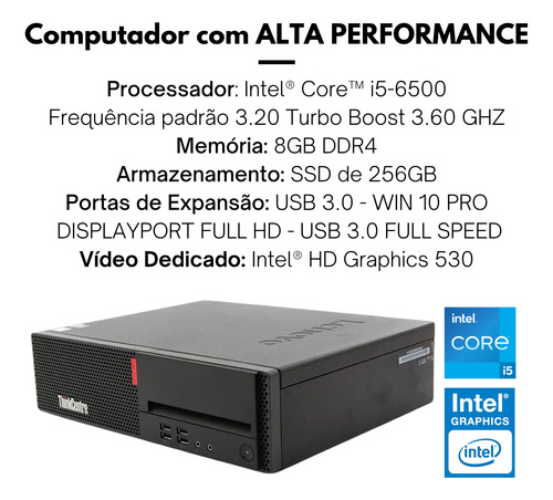 Computador I5 Ssd 256gb Barato Pdv Escritrio Comercio Casa (Recondicionado)
