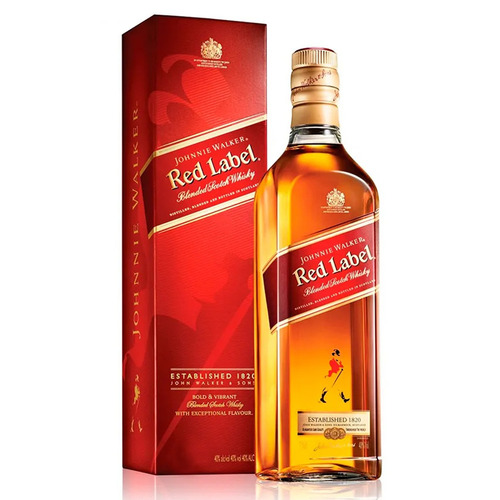 Imagen 1 de 7 de Whisky Johnnie Walker Etiqueta Roja 700 Ml