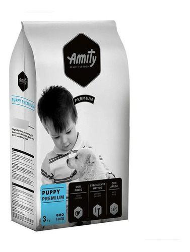 Amity Premium Pollo Y Arroz Para Perros Puppy 3kg