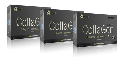 Gentech Colageno Bebible Resveratrol Q10 X 360 Gr Pack X 3