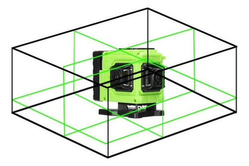 12 Linhas De Nível Laser De Luz Verde 3° Autonivelante