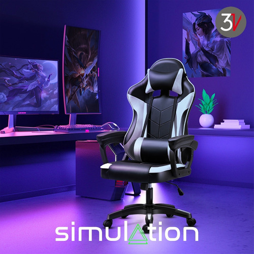 Imagen 7 de 7 de Cyber Silla Gamer Basculante Reclinable 360º Simulation 3v