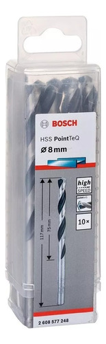 Broca Bosch Hss Pointteq 8,0mm 10 Peças