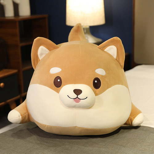 Peluche Shiba Inu Perro Acostado Cute Hermoso