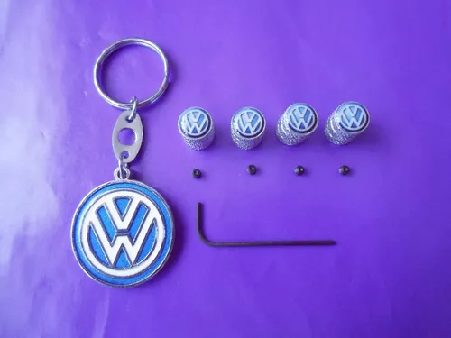 Llavero Volkswagen Tapones Valvula Llanta Emblema Kit Vw