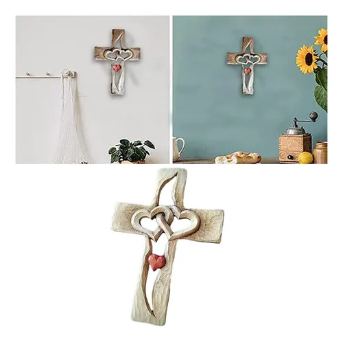 Family Cross Wall Decor Hanging Living Room Decor 2 Pcs