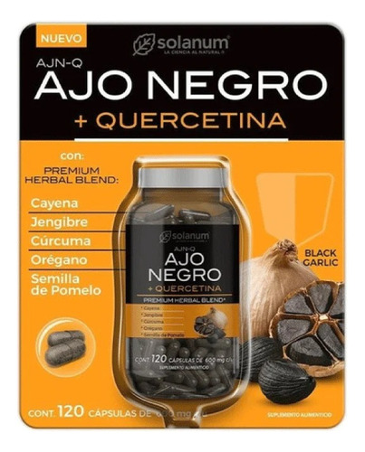 Ajo Negro + Quercetina 120 Cap Solanum