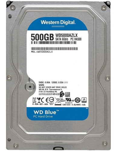 Disco Duro Wd Blue 3.5 500gb Sata3 6gb/s 32mb 7200rpm P/pc C