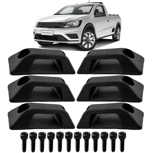 Kit Com 6 Gancho Caçamba Saveiro G5 E G6 + Parafuso