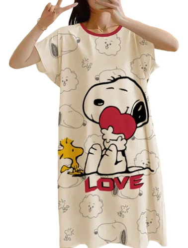 Comoda Pijama Camison Snoopy Peanuts Para Dormir Dama