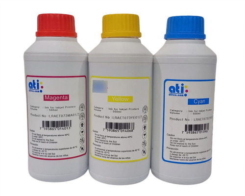 Tinta Epson Ati 1/2 Litro 500ml Cyan Magenta Yellow Dye Sd99