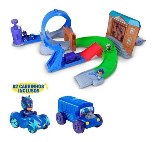 Imagem 2 de 9 de Pj Masks Pistas De Rivais Com Veiculo Menino Gato Dtc 4667
