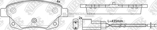 Pastillas De Freno Ford Transit Vii Bus 3.2 2007 Nibk Tras