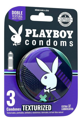 Condones De Látex Playboy Texturizados 3 Condones