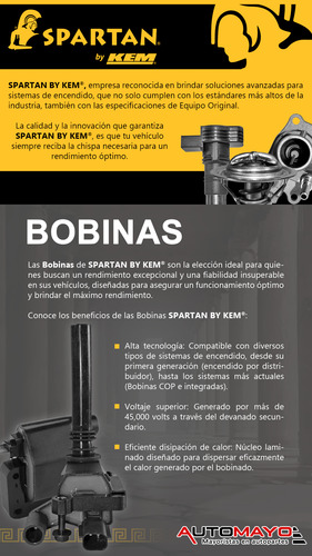 Bobina Spartan By Kem Silverado 1500 V8 6.2l 2014 A 2021