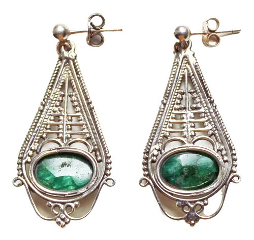 Brincos Indianos Com Esmeraldas