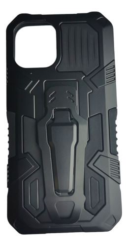 Carcasa Para iPhone 12 Mini Negra Antigolpe Clip Metalizado