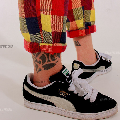 puma suede cadarço grosso