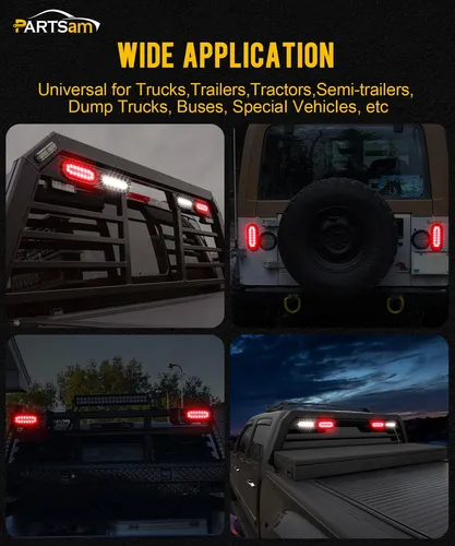 Luces Traseras Para Remolque Partsam, Luz Led Ovalada Y Fren