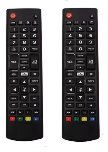 2 X Controles Remoto Universal 2 Em 1 Tv LG / Samsung Smart