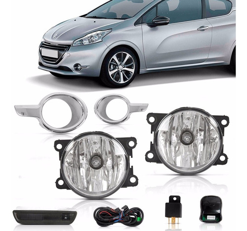 Kit Farol Milha Peugeot 208 2012 2013 2014 2015 Neblina Aux