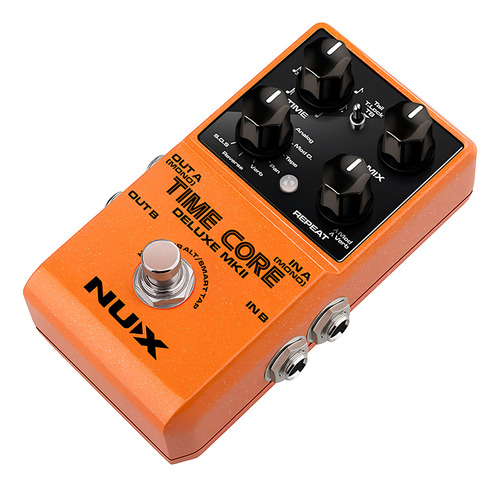 Nux Time Core Deluxe Mkii Pedal De Retardo Para Guitarra Color Naranja