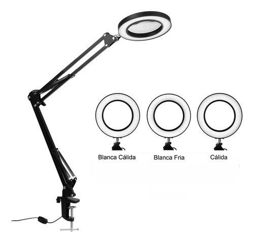 Lampara Luz Led Lupa 10x Brazo Extensible Profesional E.