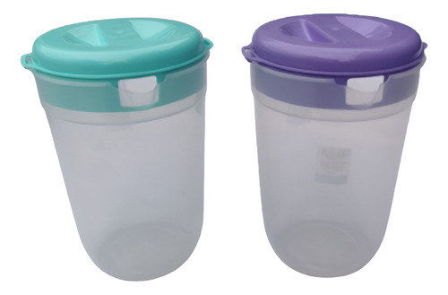 Set 2 Jarra De Plástico 3.7 Litros Resistente Con Tapa