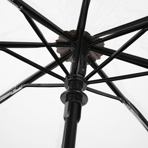 Imagen 8 de 9 de Paraguas Transparente Lluvia Automático Plegable Portátil Tr