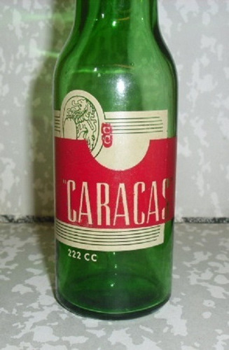 Imagen 1 de 6 de Caraquita Unica Error Impresion Botella Antigua De Coleccion